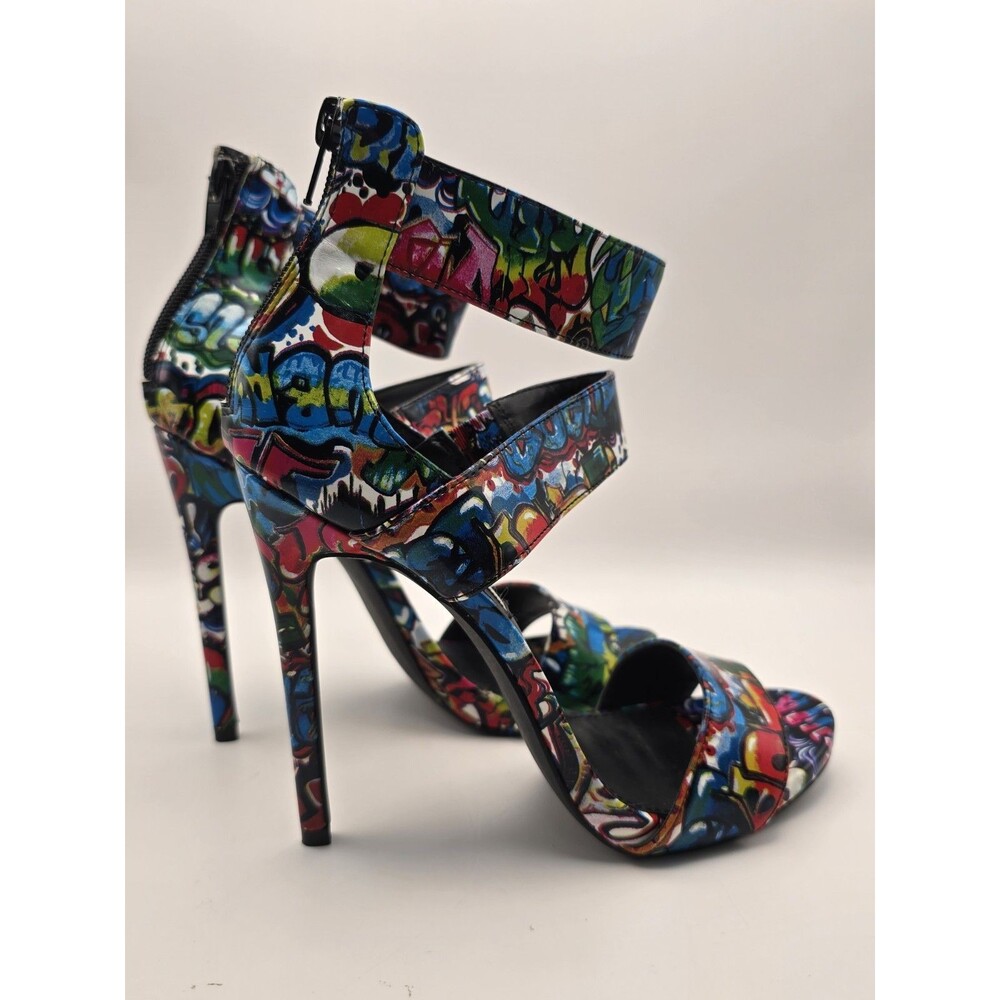 Steve Madden x Keyshia Cole KC-TELME Graffiti Heels Size 6.5 * See Photos 7-9*